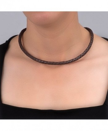 American West Braided Leather Necklace in Women's Strand Necklaces