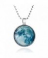 Rinhoo Magical Fairy Glow in the Dark Moon Bead Chain Pendant Necklace White Gold Plated - C61882NLA2A