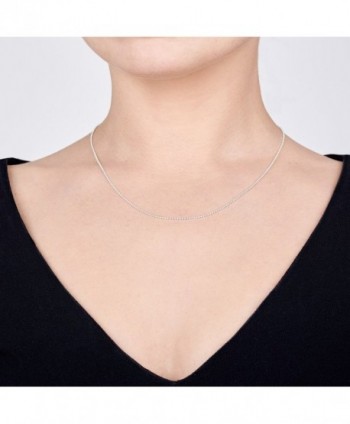Amberta Sterling Silver Necklace Length in Women's Chain Necklaces
