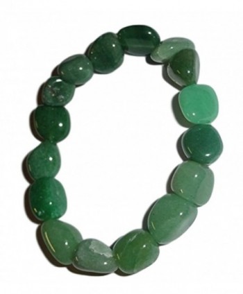 1pc Aventurine Premium Quality Tumbled Stones Healing Gemstone 6-8 Mm Nugget Beaded Stretch Bracelet - CG12BF69DR5