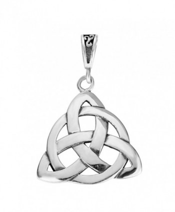 Sterling Silver Wiccan Triquetra Pendant (Size Options) - CK12O9Z81CB