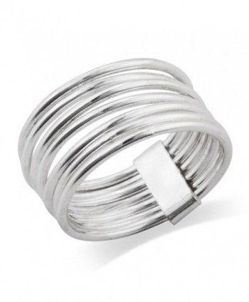 MIMI 925 Sterling Silver 7 Day 7 Band Stacked Ring - C0119WVZ087