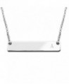 18K Silver Plated Initial Bar Necklace Mothers day Graduation gift 17.5 inch Personalized Bar Necklace (A) - 4N - CC12N36VU3C