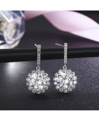SBLING Platinum Plated Sterling Zirconia Earrings in Women's Drop & Dangle Earrings