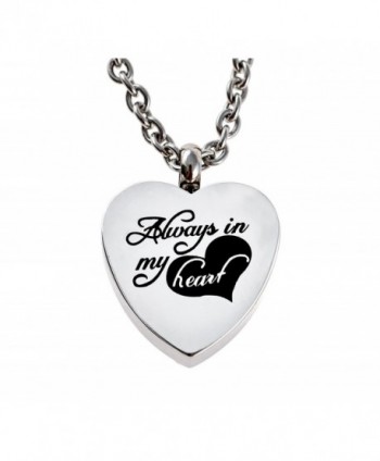 Always in My Heart Urn Necklace Pendant With Funnel Kit Cremation Ashes (Heart Pendant) - CK11ZKJW7H7