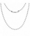 Sterling Silver Plain Pallini Bead Ball Chain Necklace 1.2mm - 5 mm Nickel Free Italy - CJ111CNDJ7H