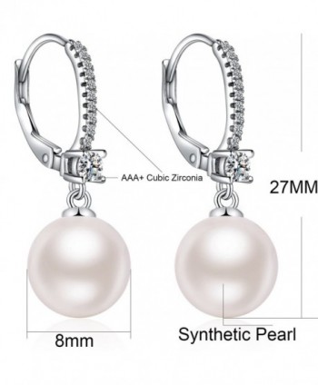 Diamond Earrings Sterling Zirconia Beautiful in Women's Drop & Dangle Earrings