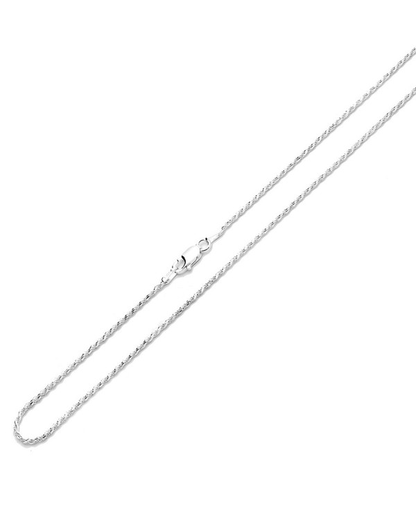 Sterling Silver 1.6mm Italian Rope Chain Necklace (16- 18- 20- 22- 24- 26- 28- 30 Inch) - CN187NKRZ8L