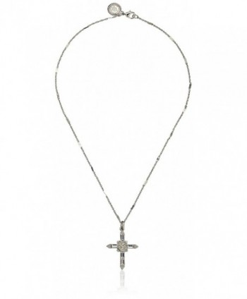 The Vatican Library Collection Crystal Cross Silver-Tone Necklace - CN111ZSVVMT