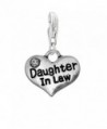 Daughter in Law Heart Clip on Pendant Charm for Bracelet or Necklace - CU124YO0C4X