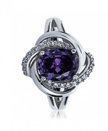 Sterling Silver Simulated Amethyst Cocktail