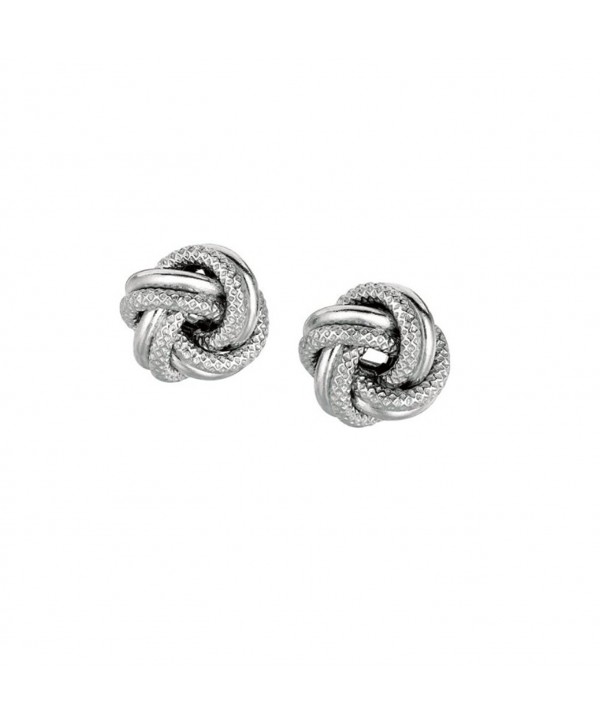 .925 Sterling Silver Love Knot Earrings Loveknot Earrings - C9119CJQHVX