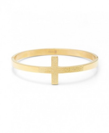 Lords Prayer Gold Bangle Bracelet - C811QTF535T