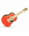 3-Piece Red-Toned Acoustic Guitar Musician Lapel or Hat Pin & Tie Tack Set with Clutch Back by Novel Merk - C8183KXAG2K