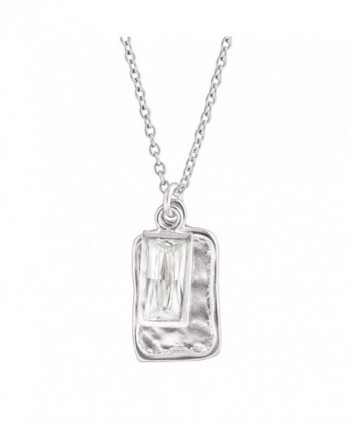 Silpada 'Creative Spark' Sterling Silver and Cubic Zirconia Necklace- 16+2" Extender - CG12O1078MV