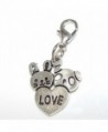 Jewelry Monster Clip-on "Rabbit and Panda Heart w/ Love" Charm Bead 03051 - C711SJATTLF