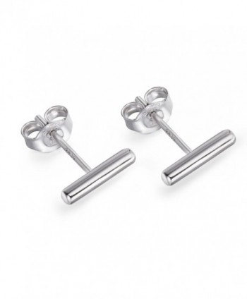 Minimalist 925 Sterling Silver Stud Earrings Bar Earrings Line Earrings Simplify Stick Earrings - C7128BVBI6L
