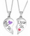 Matching Sisters Necklace Jewelry Friends - Big Sis Purple - Little Sis Pink - CV17YX5C5E9