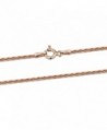 14K Rose Gold Plated on 925 Sterling Silver 1.7 mm Spiga Wheat Chain Necklace 16" 18" 20" 22" 24" in - CD184H0E2E4