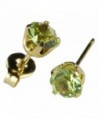 Studex Sensitive Regular Gold Plated Birthstone Stud Earrings 5mm Claw Setting - August / Peridot - CH12MASN6H6