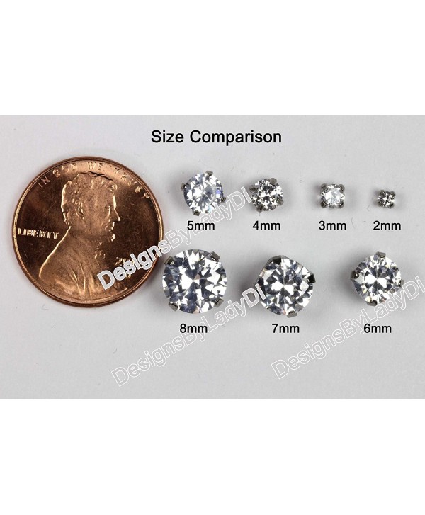 Regular Gold Plated Birthstone Stud Earrings 5mm Claw Setting - August ...