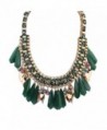 SunIfSnow Women Fashion Exotic Hand-Woven Clavicle Exaggerated Drop Necklace - green - C9128P3GGK3