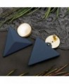 Fashion Goldtone Earrings Triangle Plastic in Women's Drop & Dangle Earrings