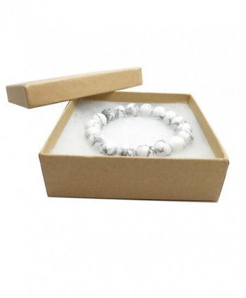 Howlite Bracelet 01 Stretch Gemstone in Women's Stretch Bracelets