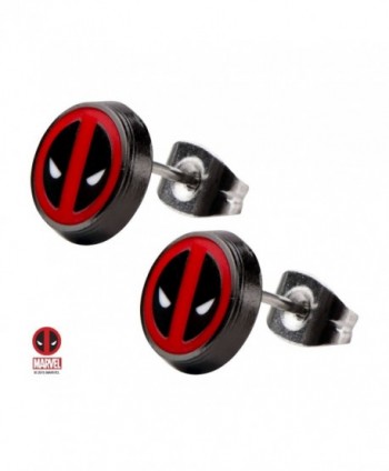 Deadpool Logo Round Stud Earrings