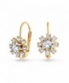 Bling Jewelry Crystal Leverback Earrings