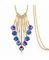 Merdia Long Chain Necklace for Women Tassel Sweater Necklace with Created Crystals Colorful - C4187DNNZ5U