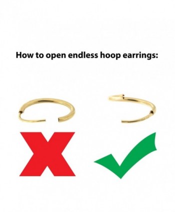 Yellow Gold Endless Hoop Earrings in Women's Hoop Earrings