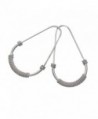 Sterling Silver Pear Shaped Endless Hoop Earrings - C011DJPNF1L