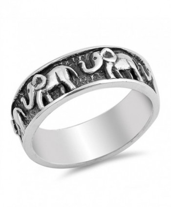 Elephant Animal Ring New .925 Sterling Silver Band Sizes 6-10 - CS12HBSK4V5