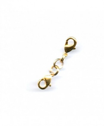 1"-12" 2.8MM Gold Plated Double 10MM Lobster Claw Necklace Extender - Safety Chain - Nickel Free - CR12G5V2SQ3