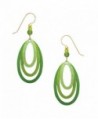 Adajio by Sienna Sky 3 Part Open Stack Shades of Green Oval Earrings 7790 - CF17XXQNZ0G