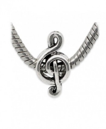 G Clef Music CharmSpacer Bead For Snake Chain Charm Bracelet - CI1194FYPHX
