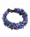 NOVICA Lapis Lazuli Beaded Bracelet- 7.5" 'Azure Flow' - C412E028GOR