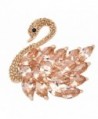 Gyn&Joy Women's Luxury 3D Austrian Crystal Elegant Swan Bird Bridal Brooch Pin BZ073 - CH182GC4QKQ