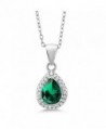 Emerald Sterling Silver Pendant Earrings