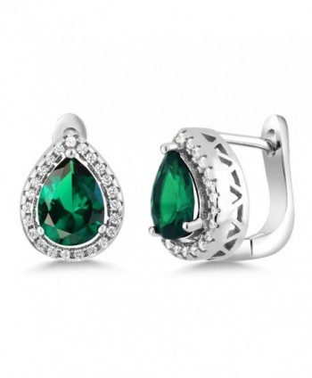 Emerald Sterling Silver Pendant Earrings in Women's Jewelry Sets