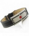 MyIDDr Genuine Leather Medical Alert Bracelet with Free Engraving - CK12MZ9GZMJ