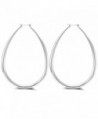LILIE&WHITE Metal Big Round and Flat Hoop Earrings For Women Gift - EH140285B - CT184WQT506