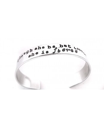 Though Stamped Aluminum Adjustable Bracelet in Women's Cuff Bracelets