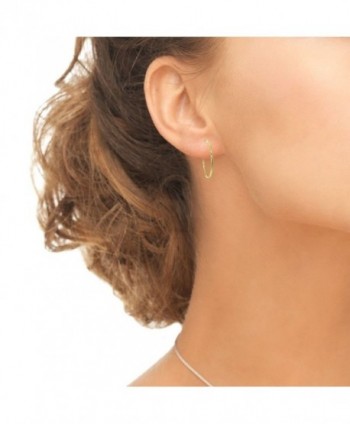 Yellow Lightweight Round Tube Classic Earrings in Women's Hoop Earrings