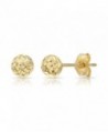 14k Yellow Gold Diamond-cut Ball Stud Earrings - CG185URQ8E2