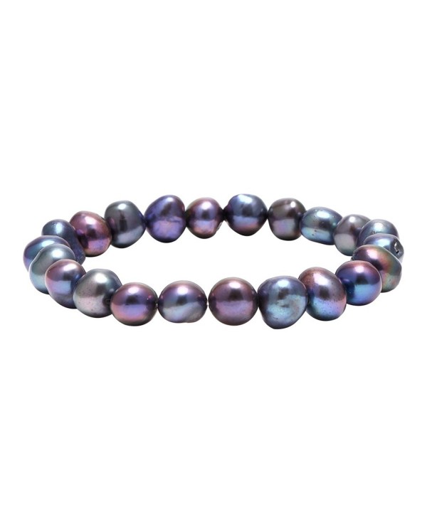 Aobei Pearl Cultured Freshwater Pearls Stretch Bracelet as Mother's Day Gift 8" - CK12FK292C1