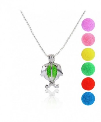 Silver Turtle Essential Diffuser Necklace in Women's Collar Necklaces