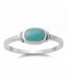CHOOSE YOUR COLOR Sterling Silver Oval Ring - Simulated Turquoise - C611Y23FZDZ