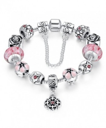 Presentski Charm Bangle Bracelet Silver Plated with Colorful Cubic Zirconia for Women - C312LEE6HFJ